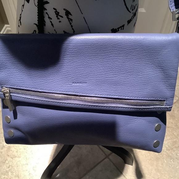 NWT, HAMMITT VIP Bungalow Blue Leather Crossbody/Clutch Bag - Picture 2 of 16